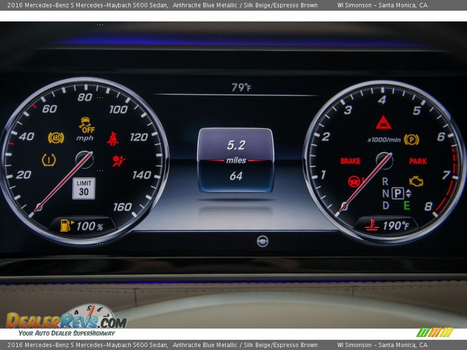 2016 Mercedes-Benz S Mercedes-Maybach S600 Sedan Gauges Photo #8