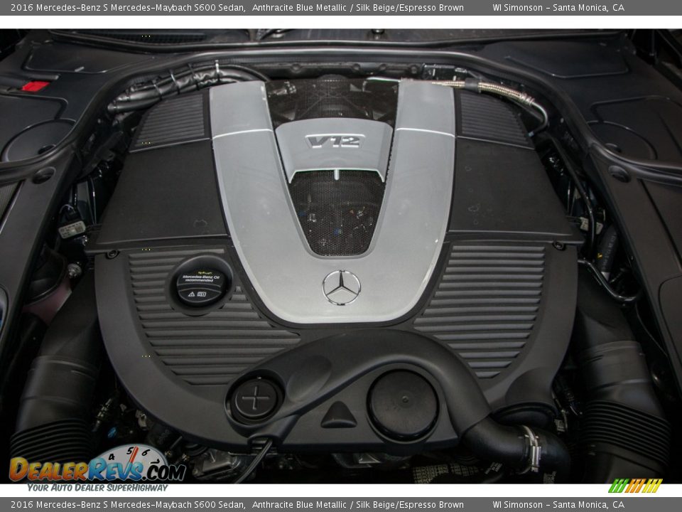 2016 Mercedes-Benz S Mercedes-Maybach S600 Sedan 6.0 Liter biturbo SOHC 36-Valve V12 Engine Photo #9