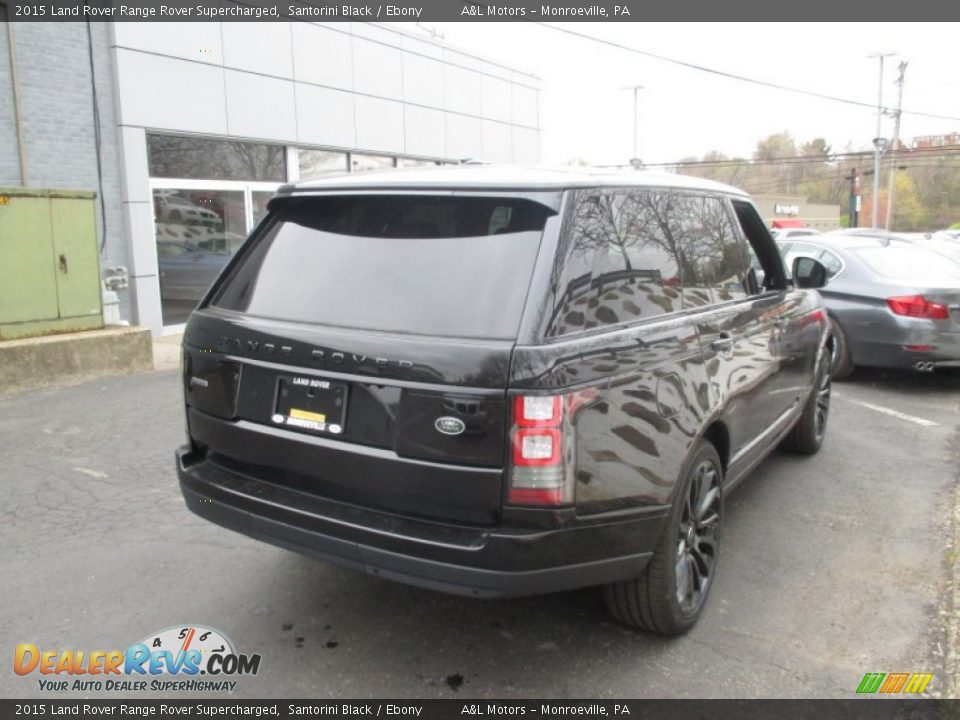 2015 Land Rover Range Rover Supercharged Santorini Black / Ebony Photo #6