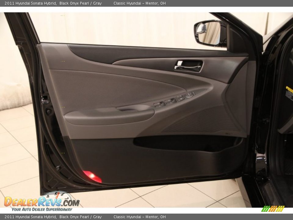 2011 Hyundai Sonata Hybrid Black Onyx Pearl / Gray Photo #4