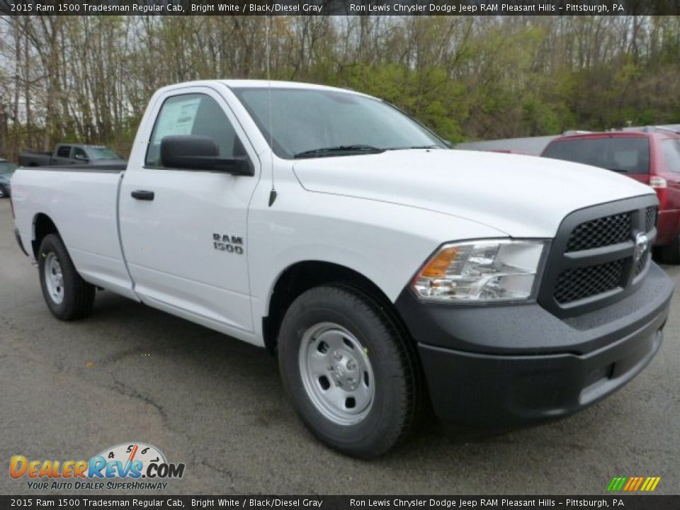 2015 Ram 1500 Tradesman Regular Cab Bright White / Black/Diesel Gray Photo #10