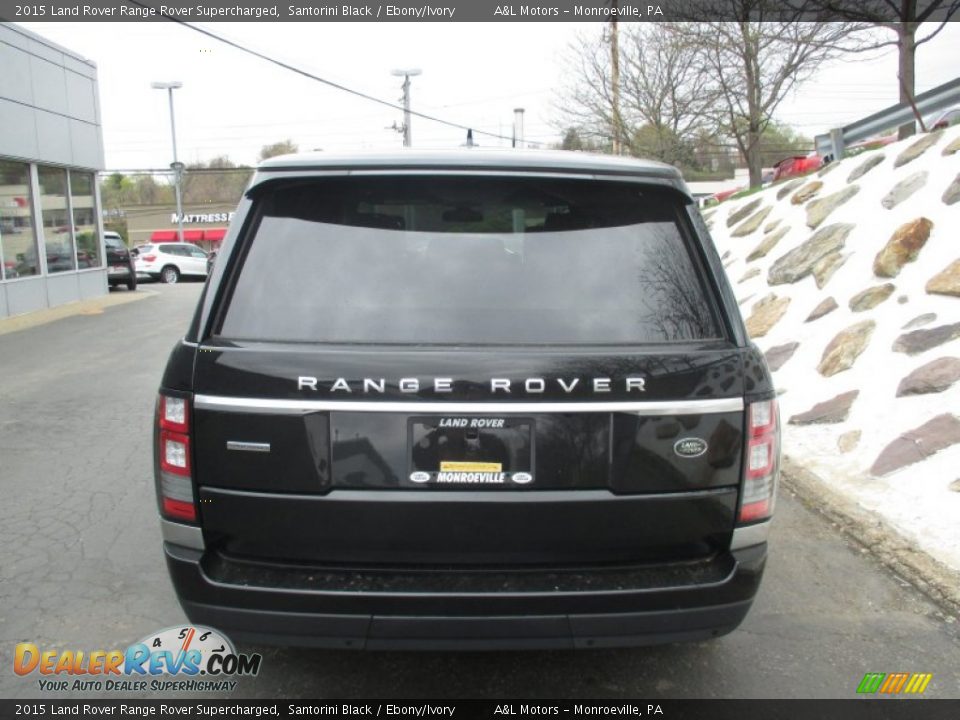 2015 Land Rover Range Rover Supercharged Santorini Black / Ebony/Ivory Photo #5