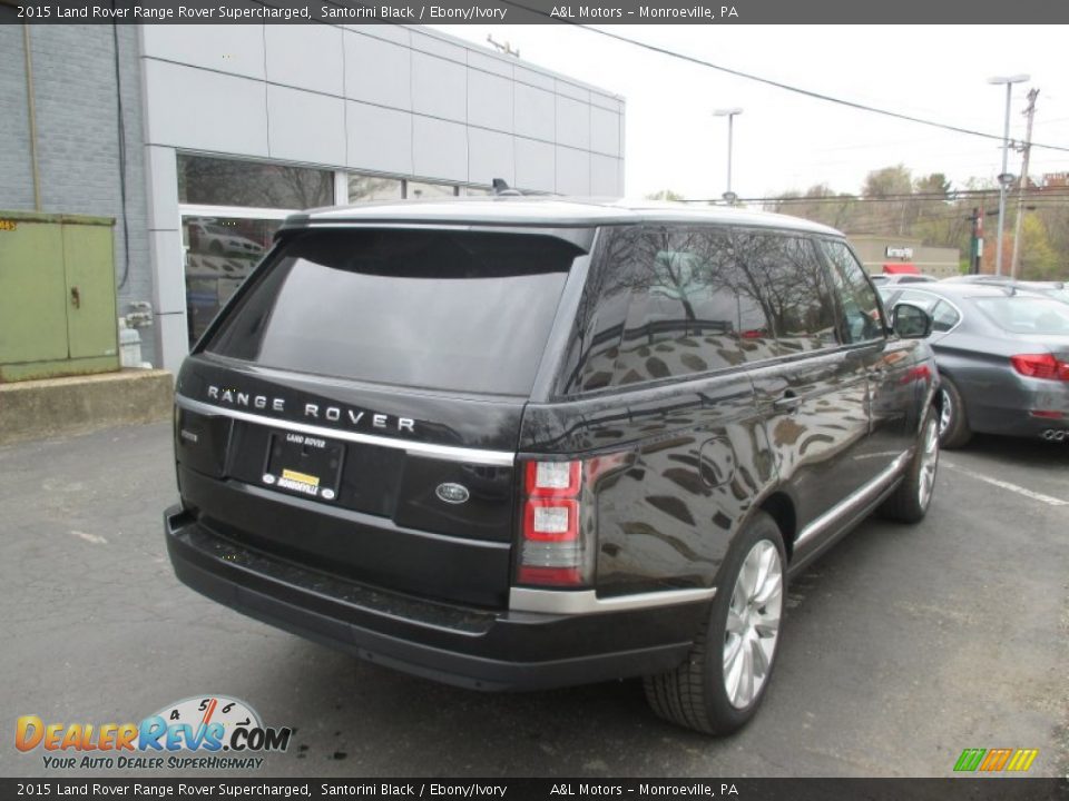 2015 Land Rover Range Rover Supercharged Santorini Black / Ebony/Ivory Photo #6