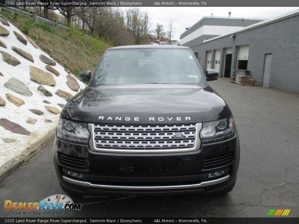 2015 Land Rover Range Rover Supercharged Santorini Black / Ebony/Ivory Photo #8