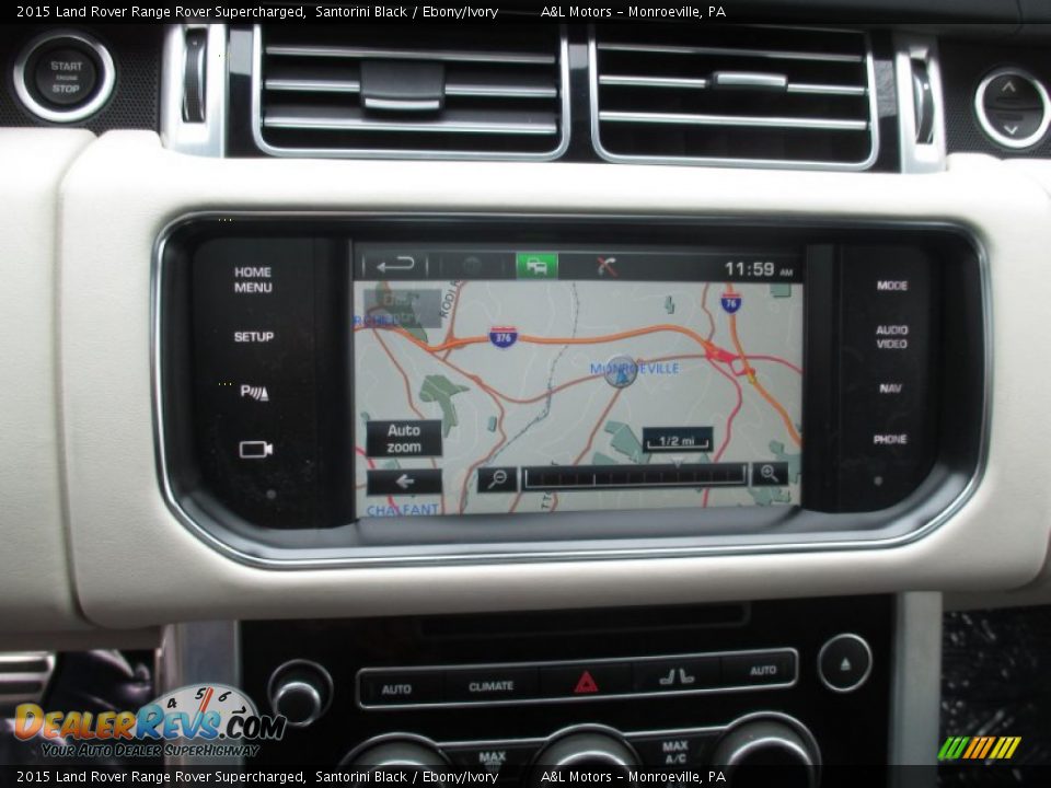 2015 Land Rover Range Rover Supercharged Santorini Black / Ebony/Ivory Photo #15