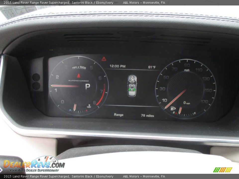 2015 Land Rover Range Rover Supercharged Santorini Black / Ebony/Ivory Photo #20