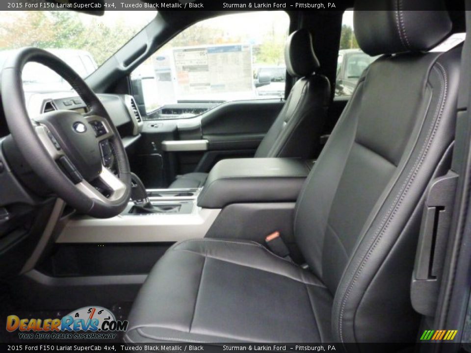 2015 Ford F150 Lariat SuperCab 4x4 Tuxedo Black Metallic / Black Photo #8