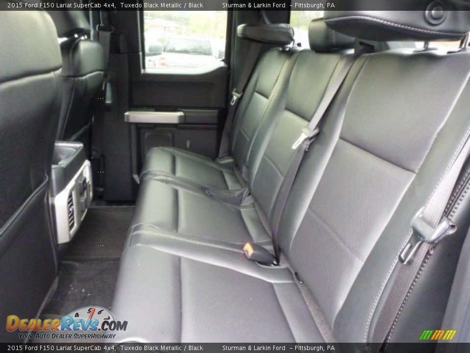 2015 Ford F150 Lariat SuperCab 4x4 Tuxedo Black Metallic / Black Photo #9