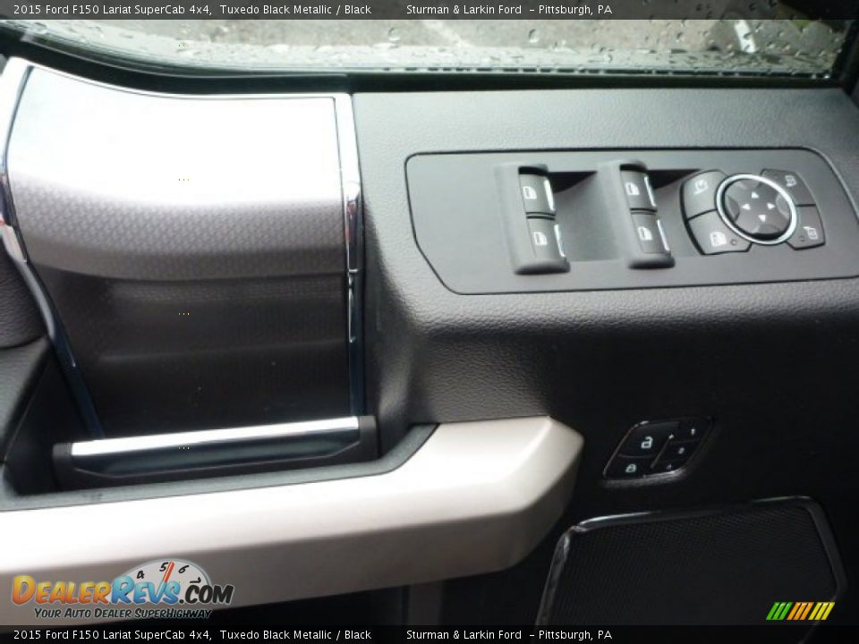 2015 Ford F150 Lariat SuperCab 4x4 Tuxedo Black Metallic / Black Photo #11