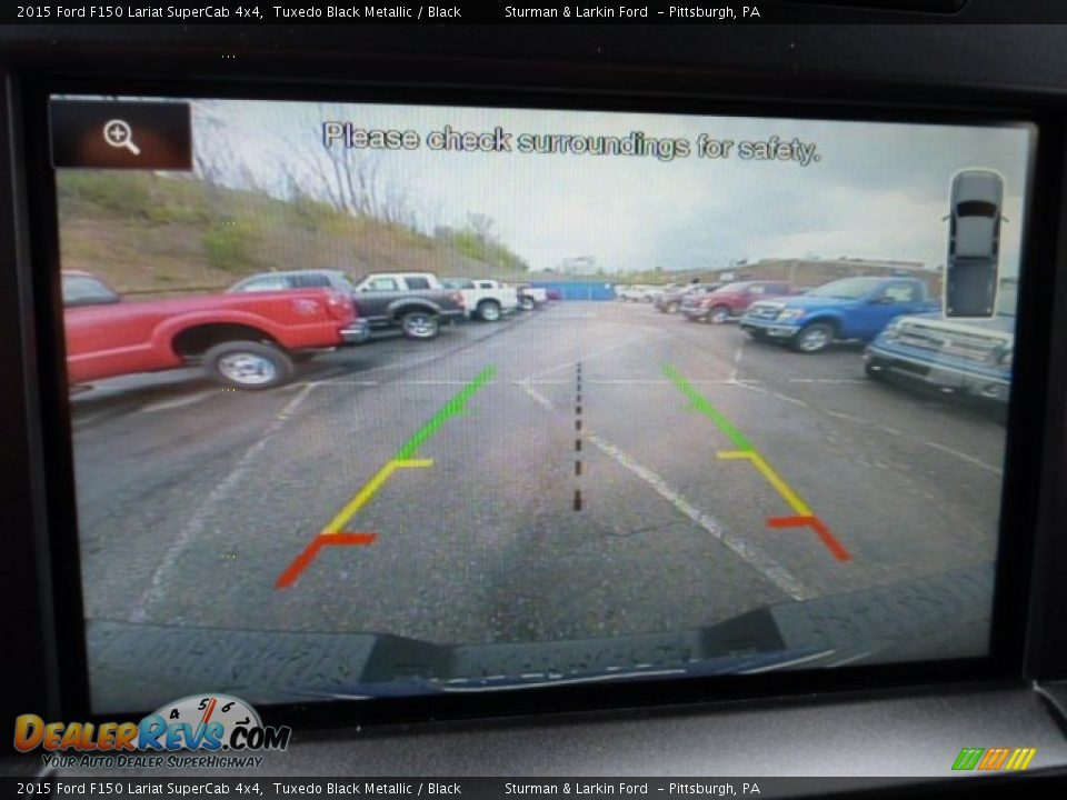 2015 Ford F150 Lariat SuperCab 4x4 Tuxedo Black Metallic / Black Photo #13