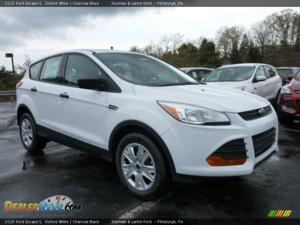 2015 Ford Escape S Oxford White / Charcoal Black Photo #1