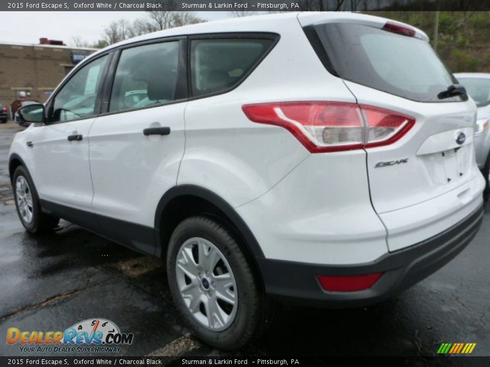 2015 Ford Escape S Oxford White / Charcoal Black Photo #4