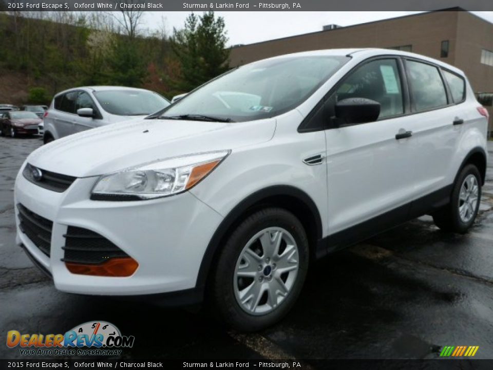2015 Ford Escape S Oxford White / Charcoal Black Photo #5