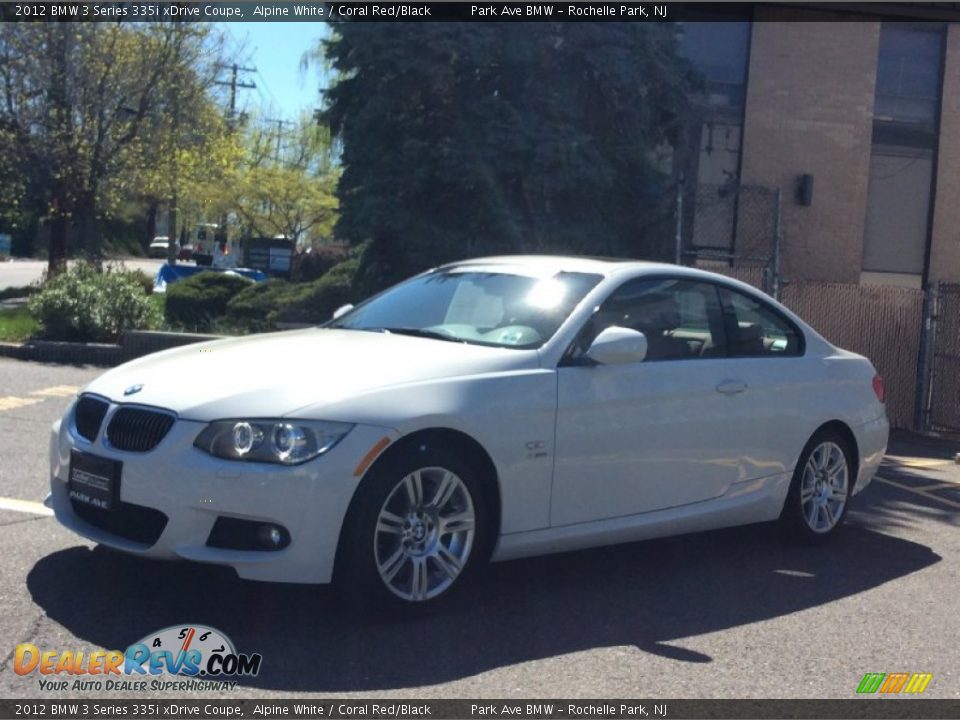 2012 BMW 3 Series 335i xDrive Coupe Alpine White / Coral Red/Black Photo #7