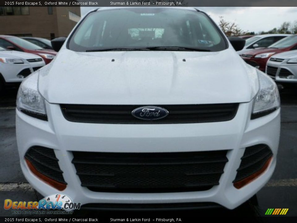 2015 Ford Escape S Oxford White / Charcoal Black Photo #6