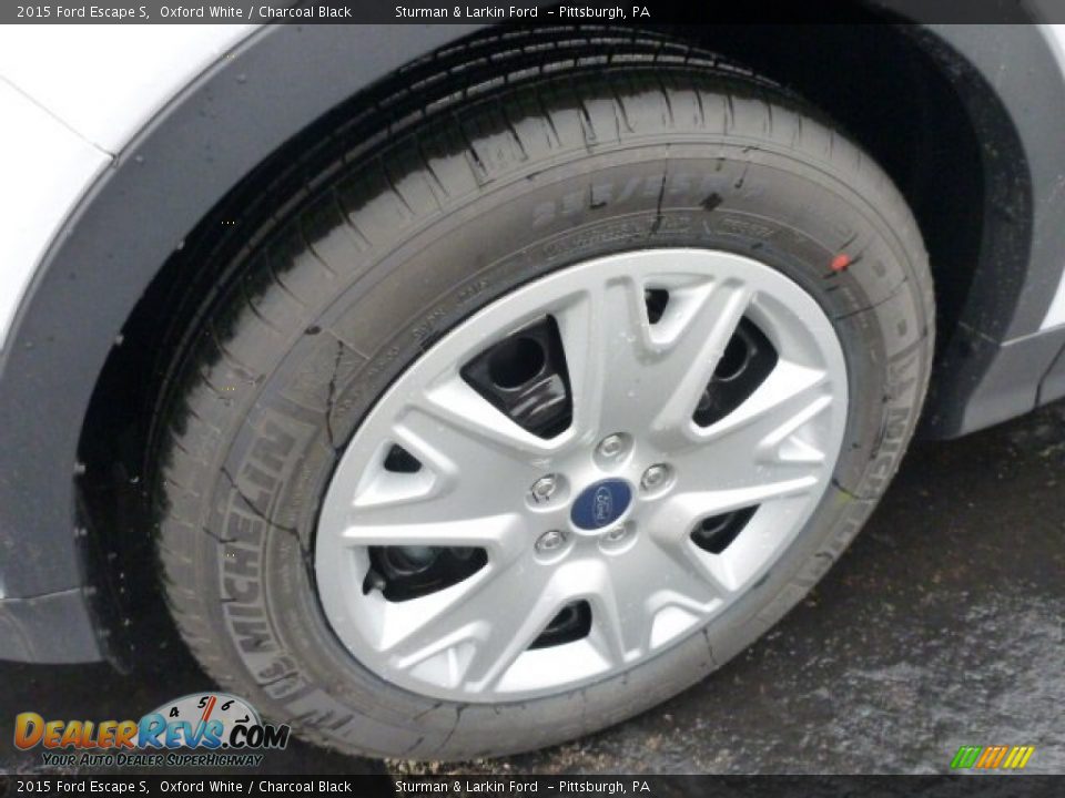 2015 Ford Escape S Oxford White / Charcoal Black Photo #7