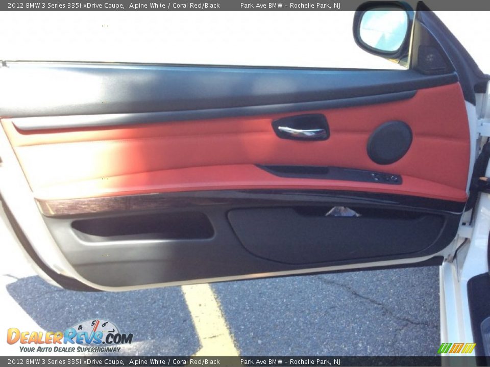 2012 BMW 3 Series 335i xDrive Coupe Alpine White / Coral Red/Black Photo #9