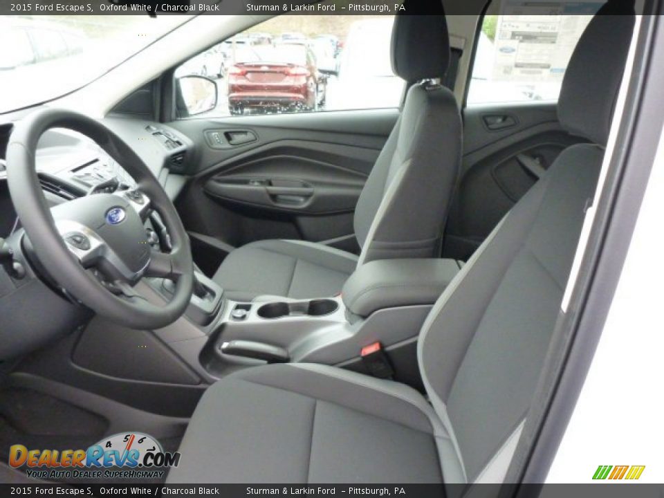 2015 Ford Escape S Oxford White / Charcoal Black Photo #8