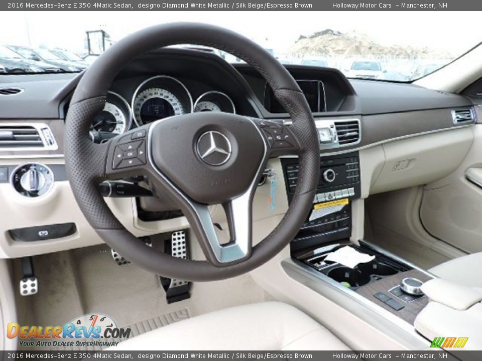 Silk Beige/Espresso Brown Interior - 2016 Mercedes-Benz E 350 4Matic Sedan Photo #8
