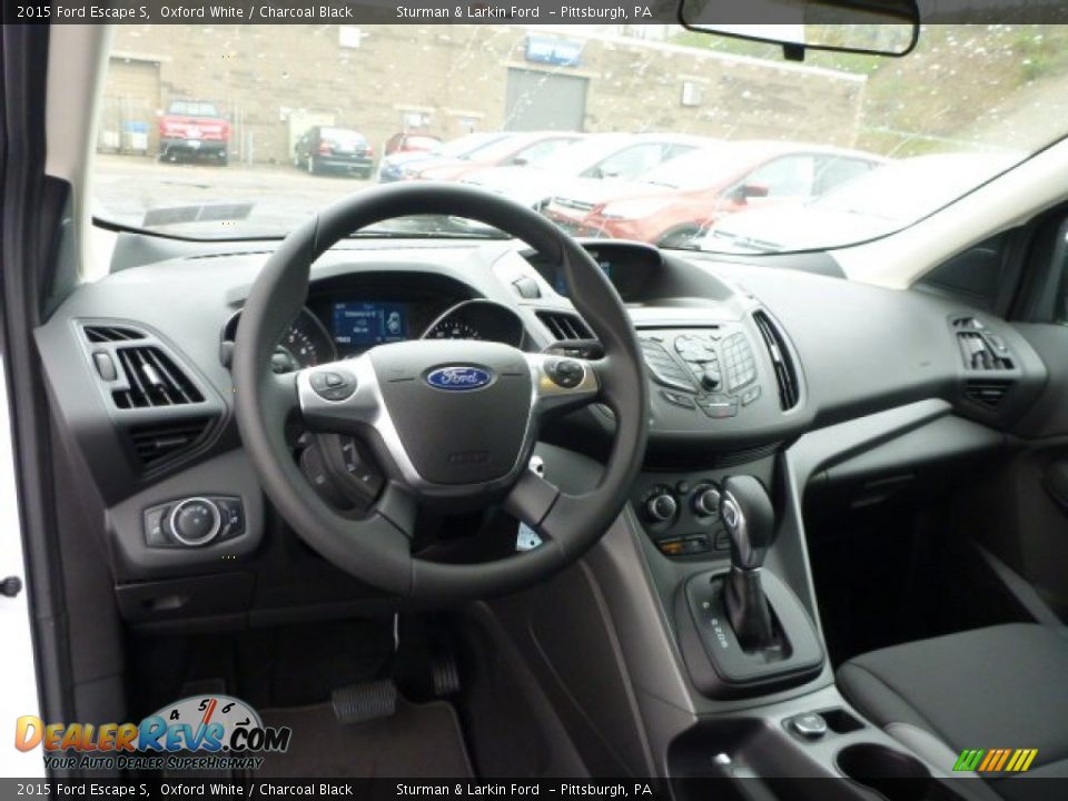 2015 Ford Escape S Oxford White / Charcoal Black Photo #10