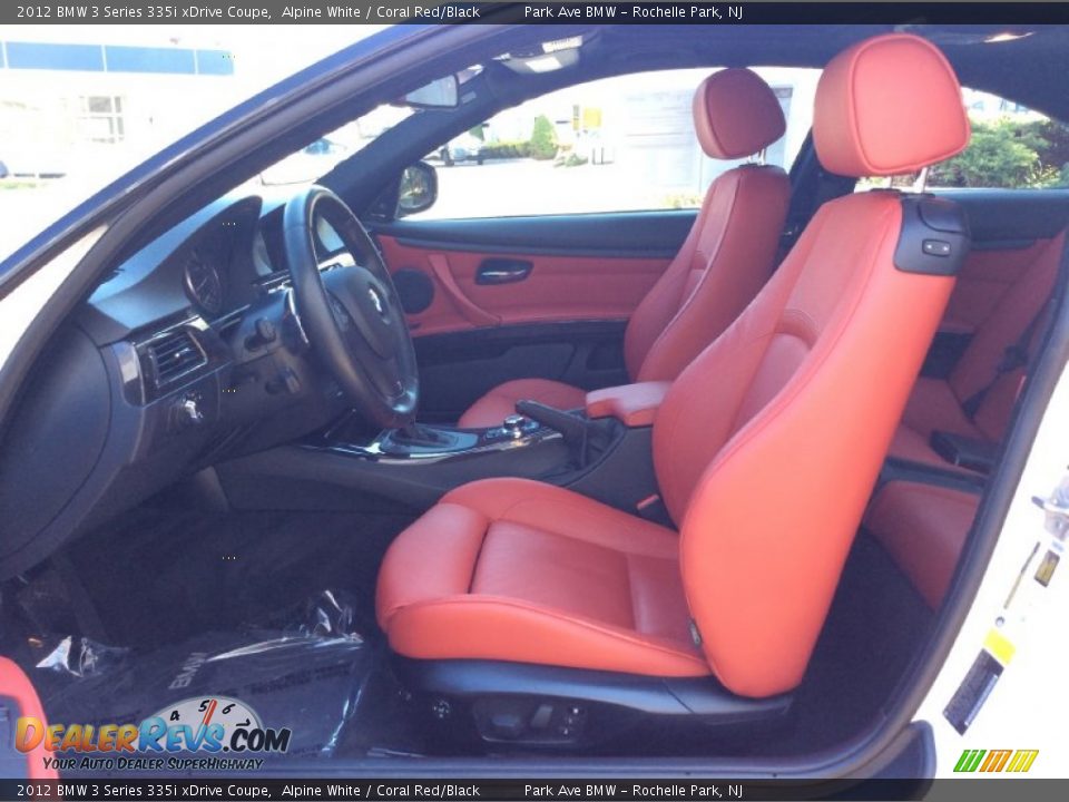 2012 BMW 3 Series 335i xDrive Coupe Alpine White / Coral Red/Black Photo #12