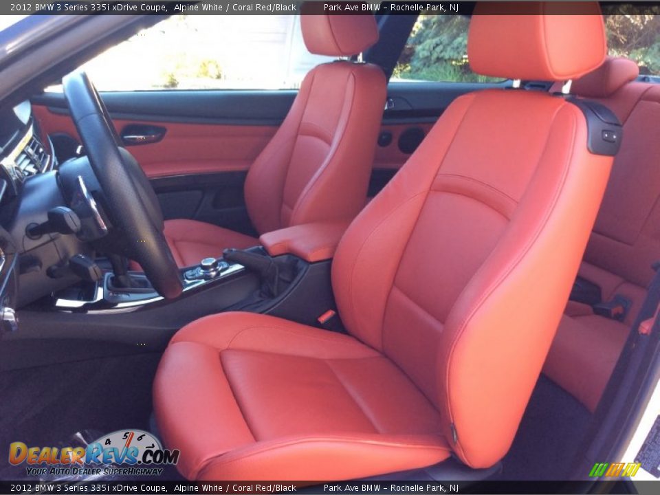 2012 BMW 3 Series 335i xDrive Coupe Alpine White / Coral Red/Black Photo #13