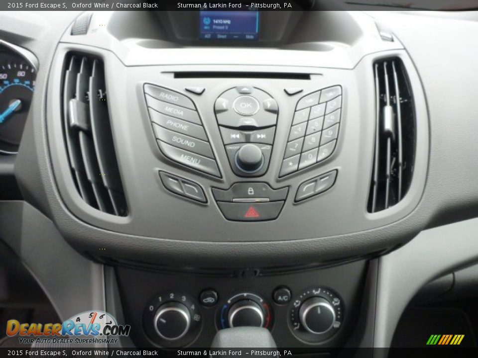 2015 Ford Escape S Oxford White / Charcoal Black Photo #13