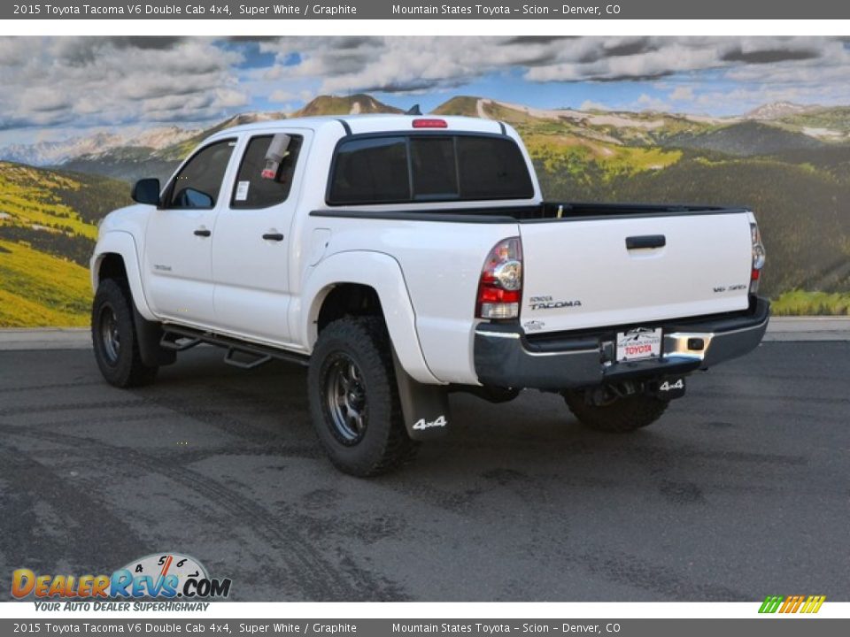 2015 Toyota Tacoma V6 Double Cab 4x4 Super White / Graphite Photo #4