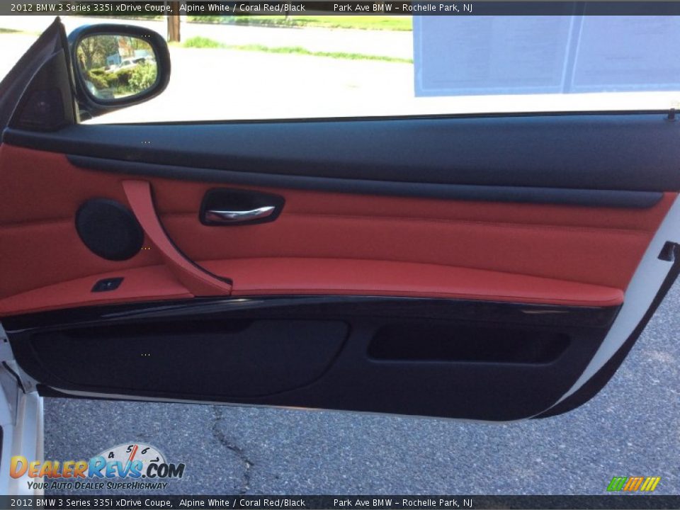 2012 BMW 3 Series 335i xDrive Coupe Alpine White / Coral Red/Black Photo #24