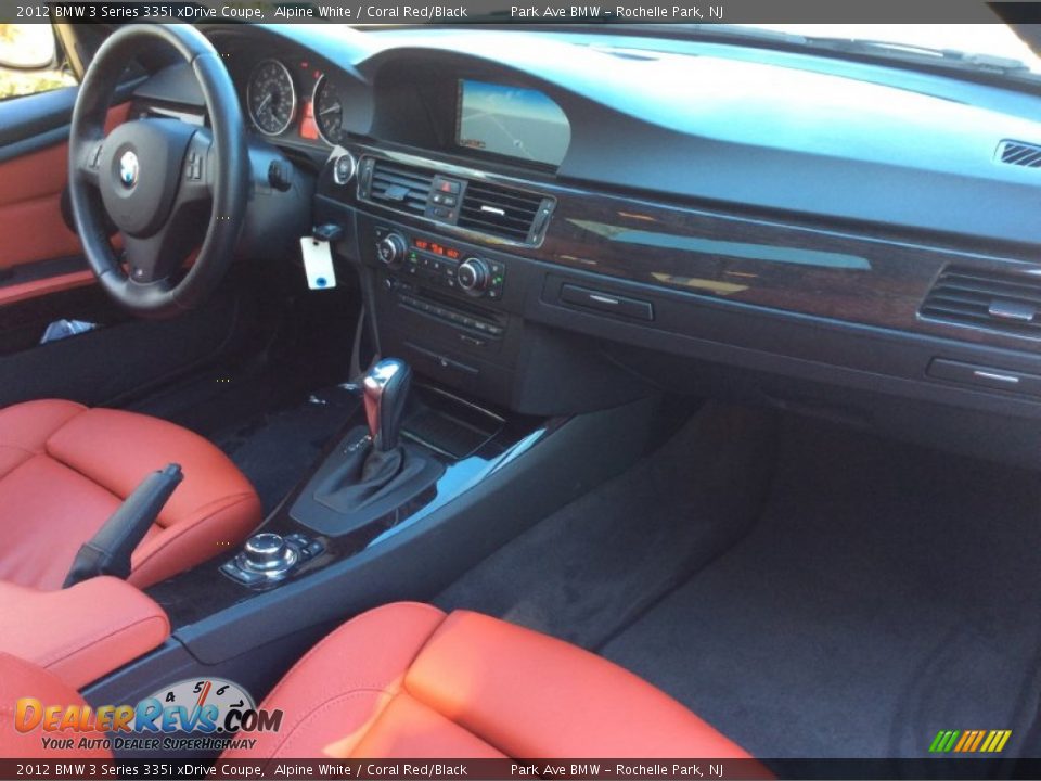 2012 BMW 3 Series 335i xDrive Coupe Alpine White / Coral Red/Black Photo #26