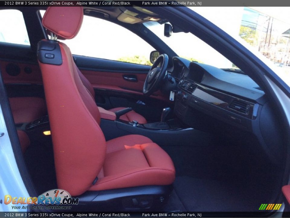 2012 BMW 3 Series 335i xDrive Coupe Alpine White / Coral Red/Black Photo #27