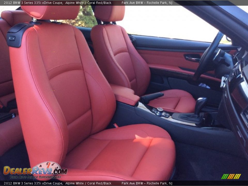 2012 BMW 3 Series 335i xDrive Coupe Alpine White / Coral Red/Black Photo #28