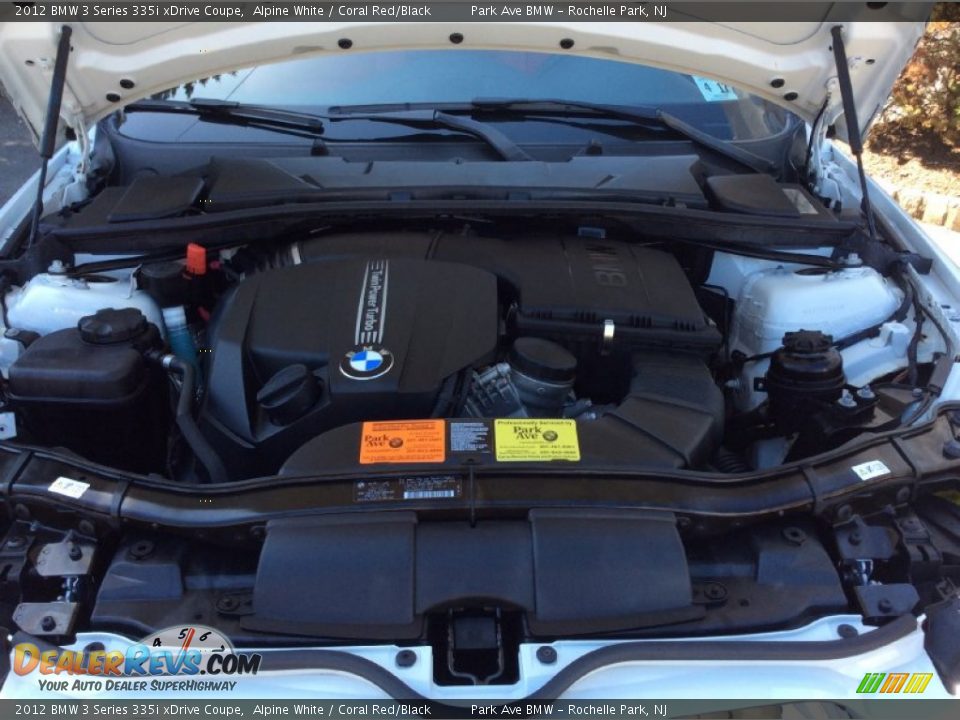 2012 BMW 3 Series 335i xDrive Coupe Alpine White / Coral Red/Black Photo #31