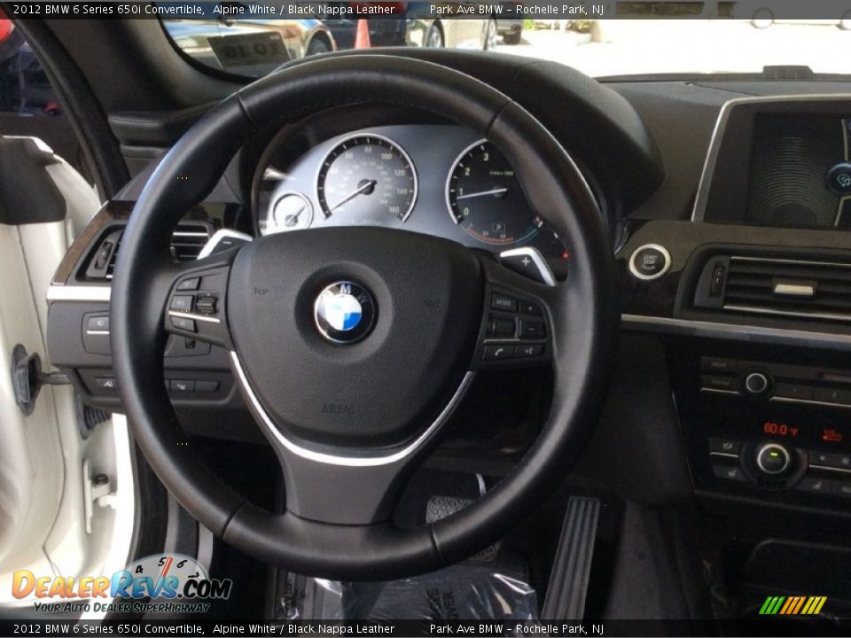 2012 BMW 6 Series 650i Convertible Alpine White / Black Nappa Leather Photo #17