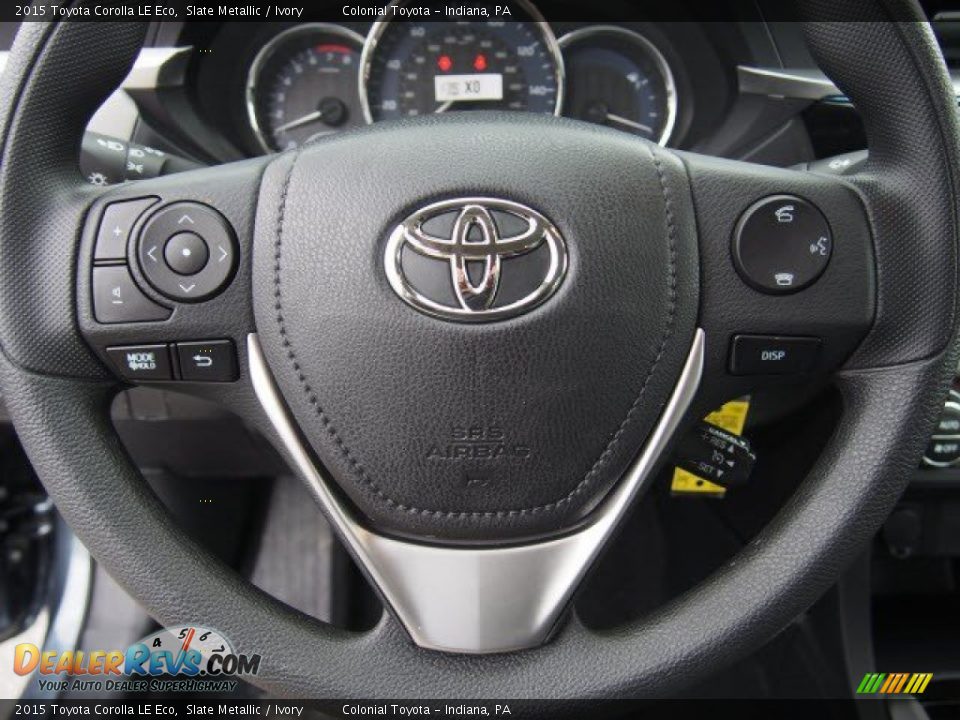 2015 Toyota Corolla LE Eco Slate Metallic / Ivory Photo #8