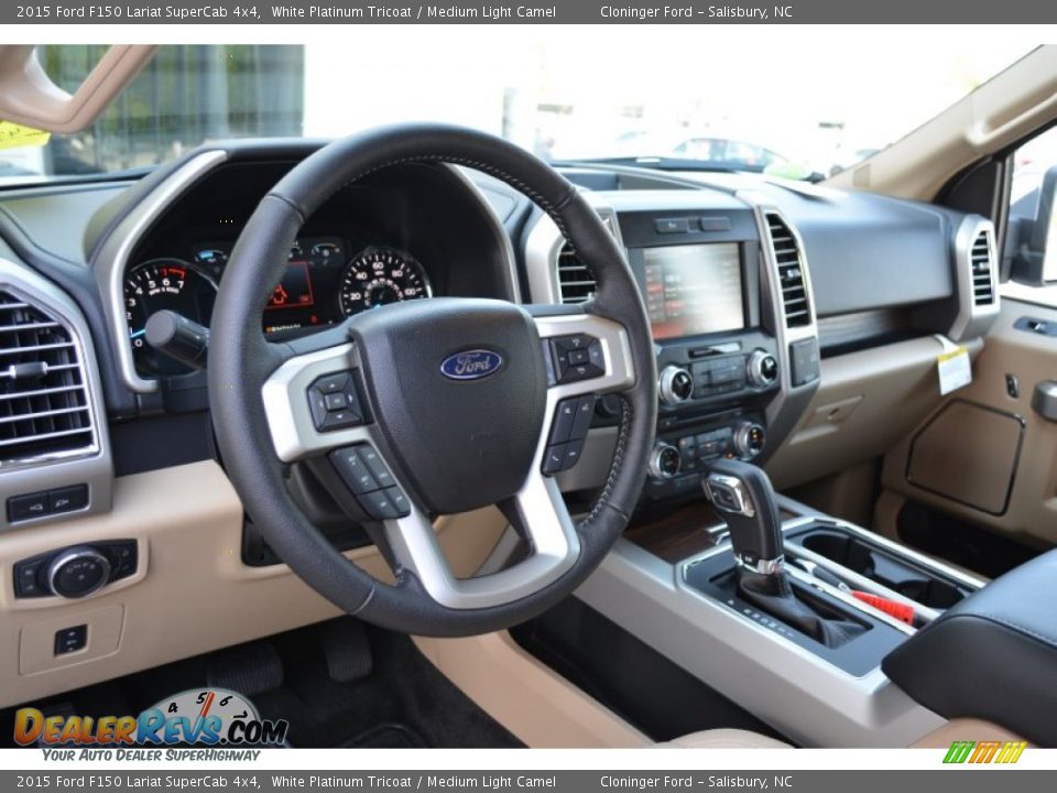 Dashboard of 2015 Ford F150 Lariat SuperCab 4x4 Photo #10