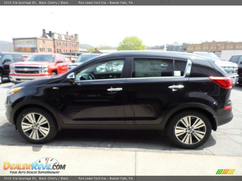 2015 Kia Sportage EX Black Cherry / Black Photo #7