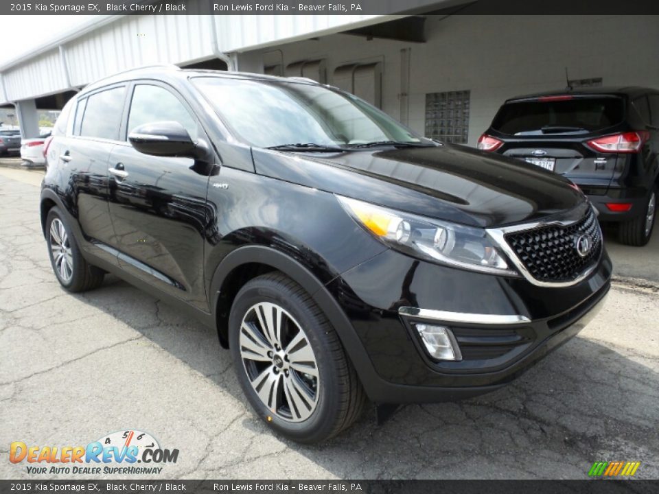 2015 Kia Sportage EX Black Cherry / Black Photo #10