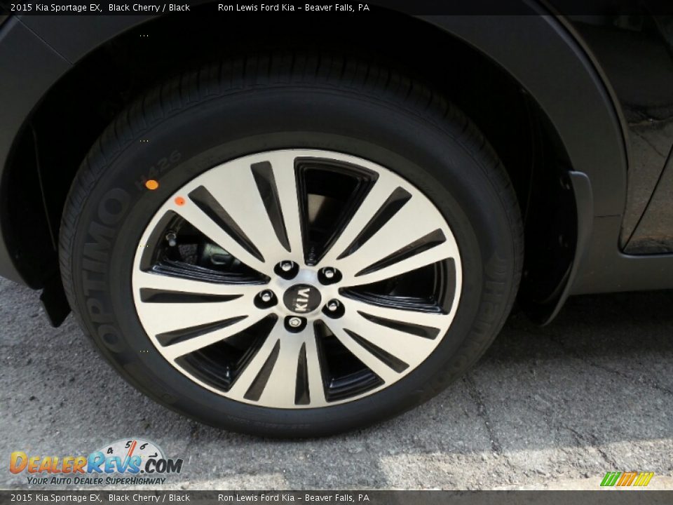 2015 Kia Sportage EX Black Cherry / Black Photo #11
