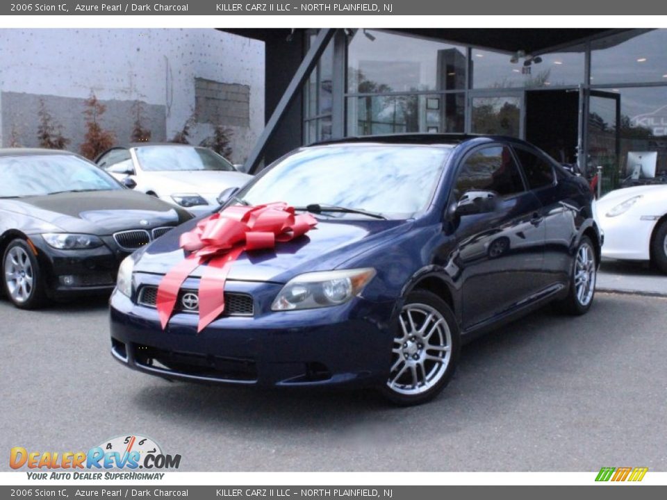 2006 Scion tC Azure Pearl / Dark Charcoal Photo #3