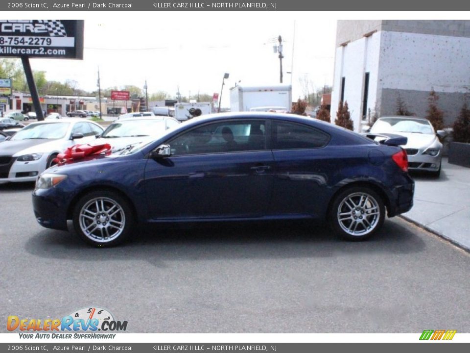 2006 Scion tC Azure Pearl / Dark Charcoal Photo #6