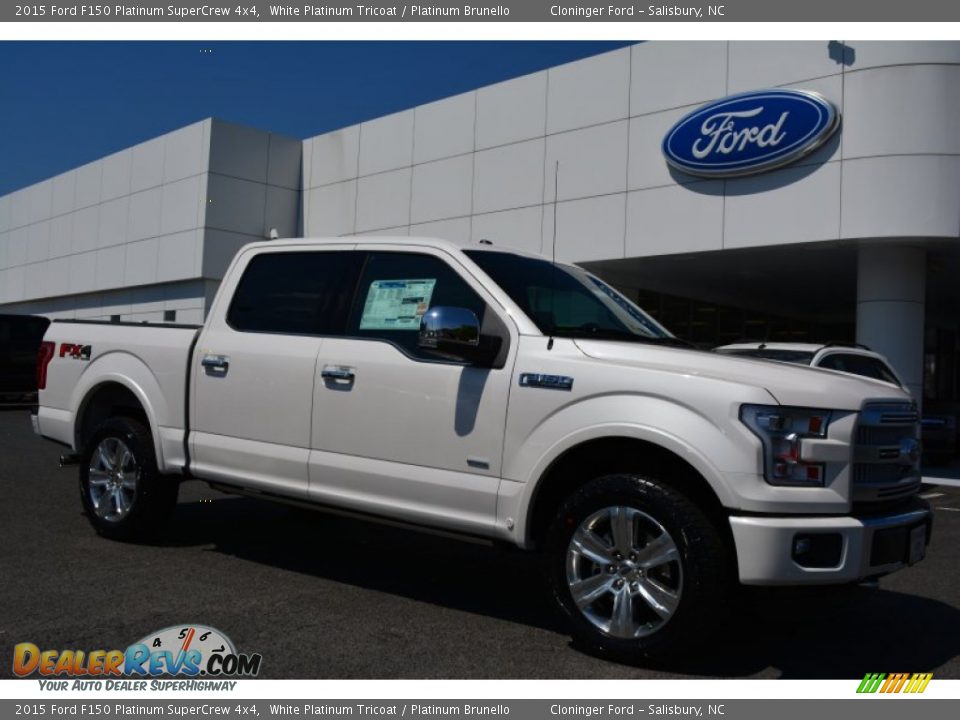 Front 3/4 View of 2015 Ford F150 Platinum SuperCrew 4x4 Photo #1