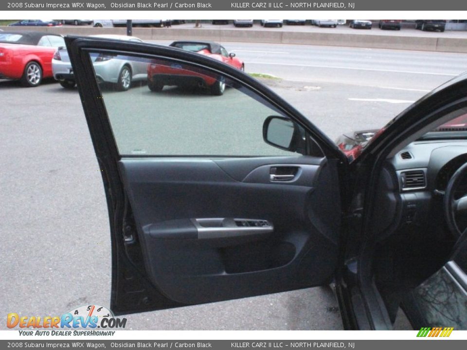 2008 Subaru Impreza WRX Wagon Obsidian Black Pearl / Carbon Black Photo #11