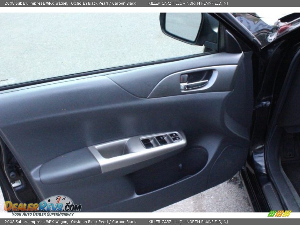 2008 Subaru Impreza WRX Wagon Obsidian Black Pearl / Carbon Black Photo #12