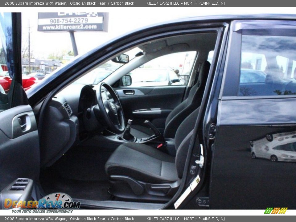 2008 Subaru Impreza WRX Wagon Obsidian Black Pearl / Carbon Black Photo #14