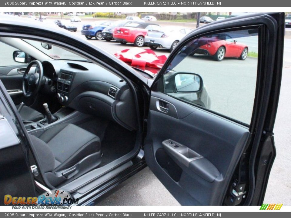 2008 Subaru Impreza WRX Wagon Obsidian Black Pearl / Carbon Black Photo #25
