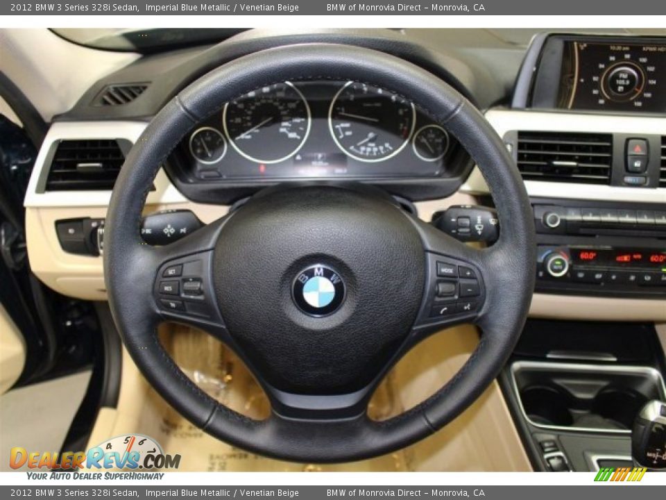 2012 BMW 3 Series 328i Sedan Imperial Blue Metallic / Venetian Beige Photo #24