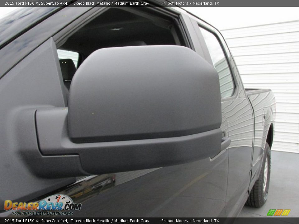 2015 Ford F150 XL SuperCab 4x4 Tuxedo Black Metallic / Medium Earth Gray Photo #12