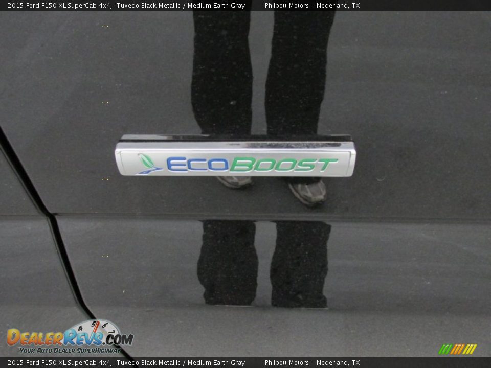 2015 Ford F150 XL SuperCab 4x4 Tuxedo Black Metallic / Medium Earth Gray Photo #14