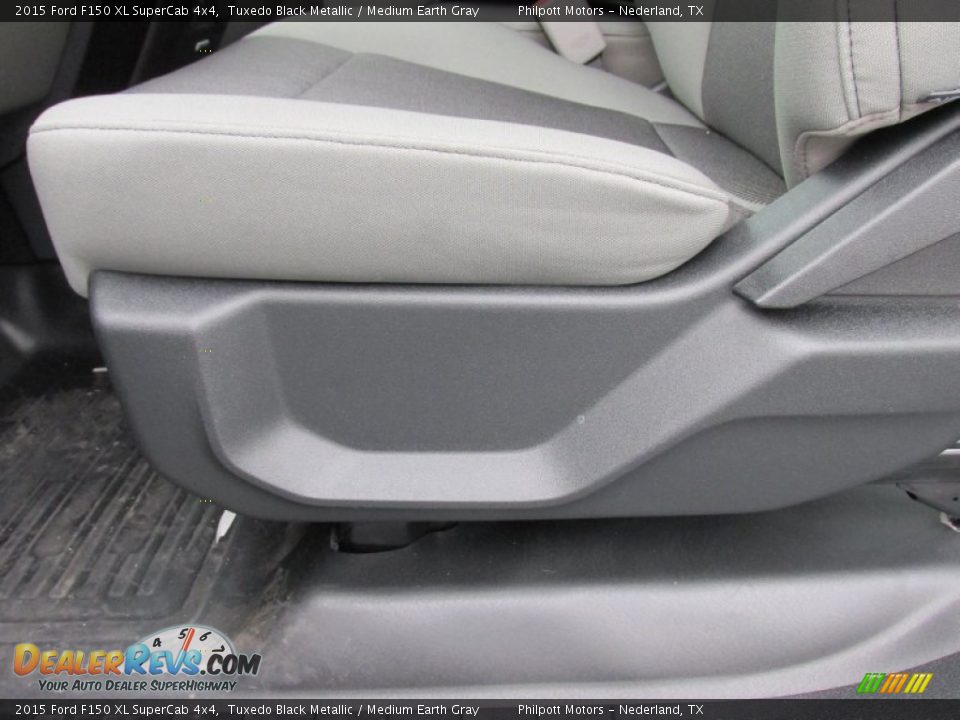 2015 Ford F150 XL SuperCab 4x4 Tuxedo Black Metallic / Medium Earth Gray Photo #23